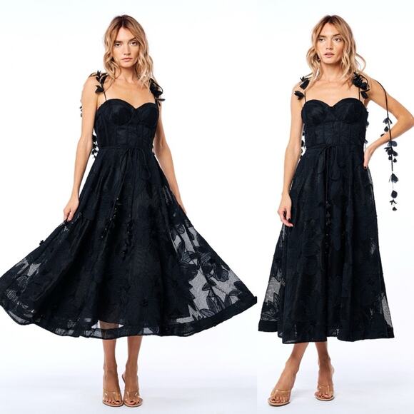 Ciebon Dresses & Skirts - Ciebon Emilia Bustier Lace Midi Dress L